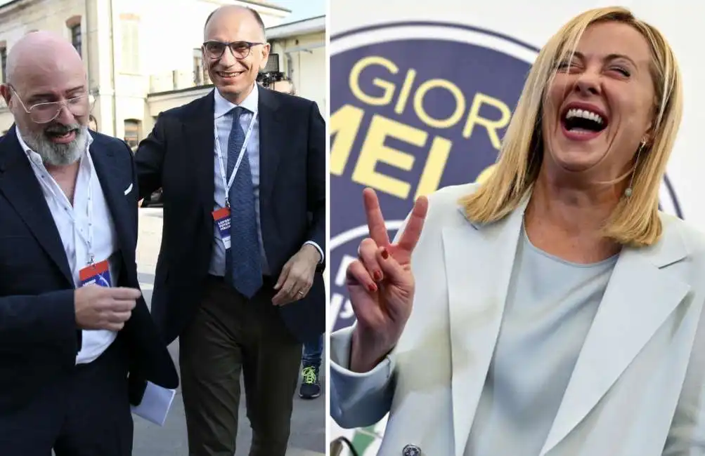 stefano bonaccini enrico letta giorgia meloni 