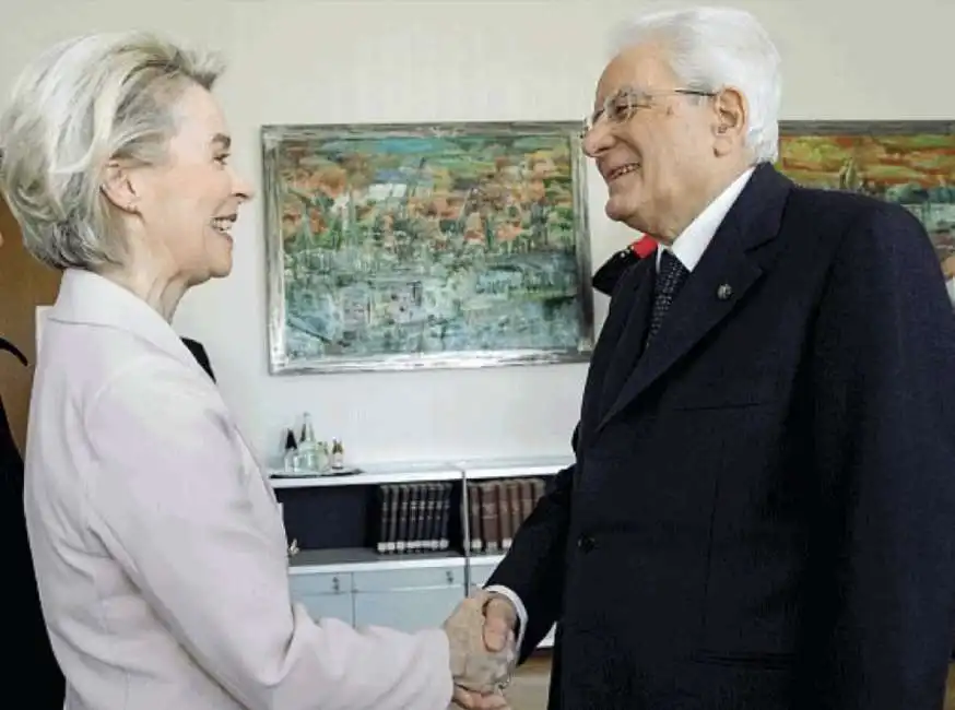 ursula von der leyen sergio mattarella 