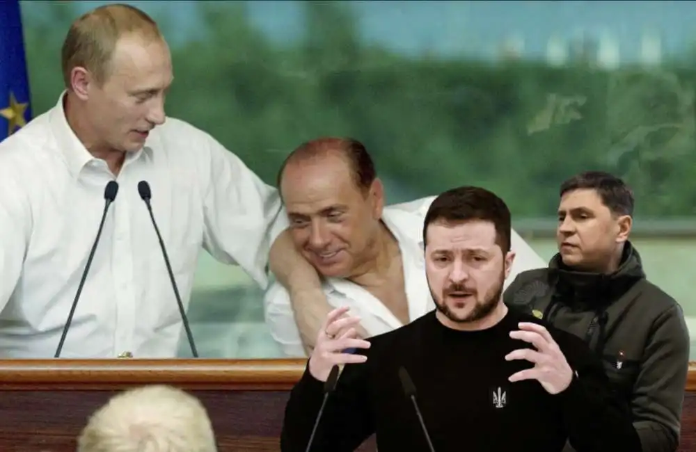 vladimir putin silvio berlusconi mykhailo podolyak volodymyr zelensky 