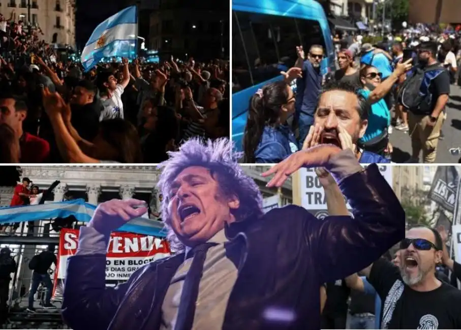 argentina - proteste contro il governo di javier milei 