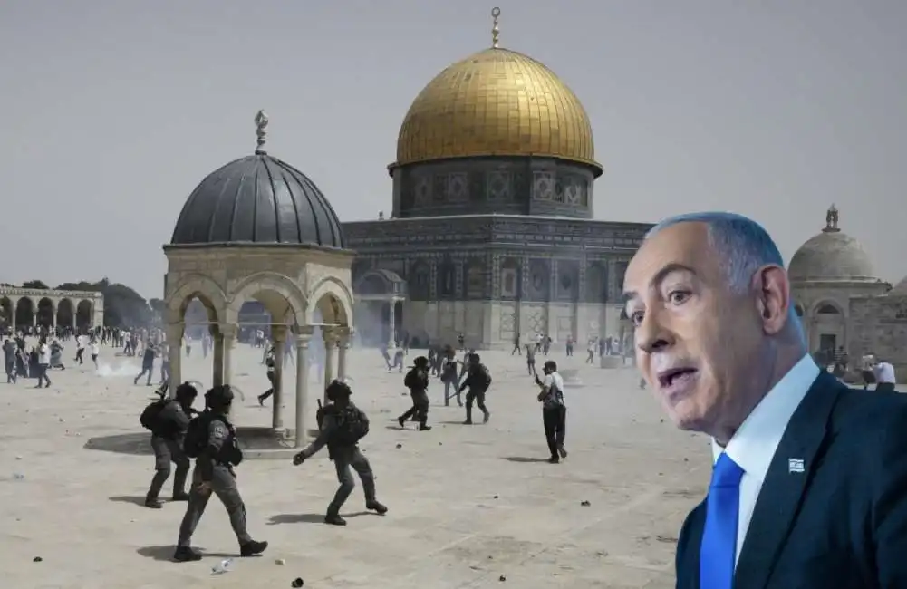 benjamin netanyahu gerusalemme spianata moschee 