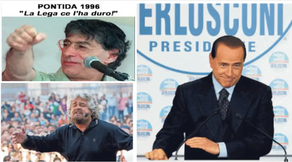 bossi berlusconi grillo