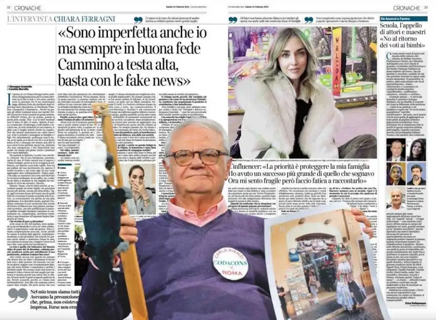 carlo rienzi corriere della sera intervista chiara ferragni 