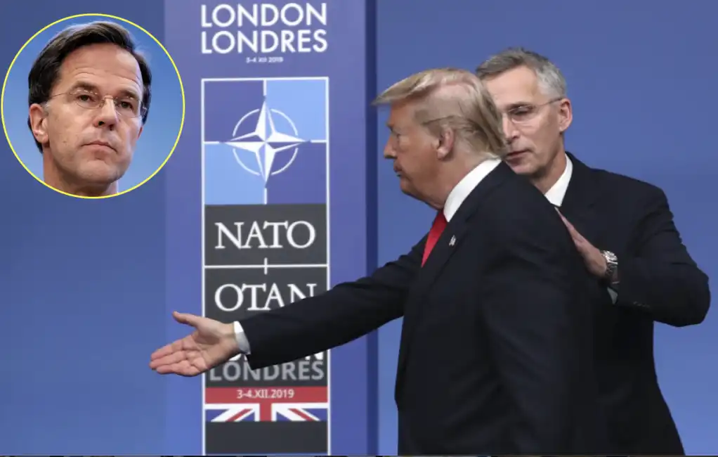 donald trump nato mark rutte jens stoltenberg 