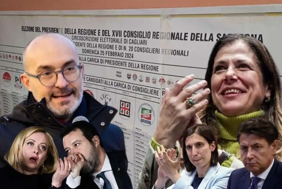 elezioni sardegna truzzu todde meloni salvini schlein conte