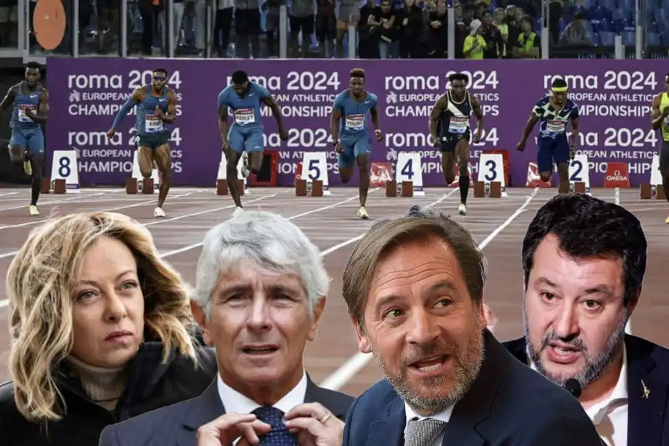 giorgia meloni andrea abodi matteo salvini stefano mei atletica