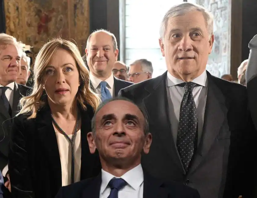 giorgia meloni eric zemmour antonio tajani 