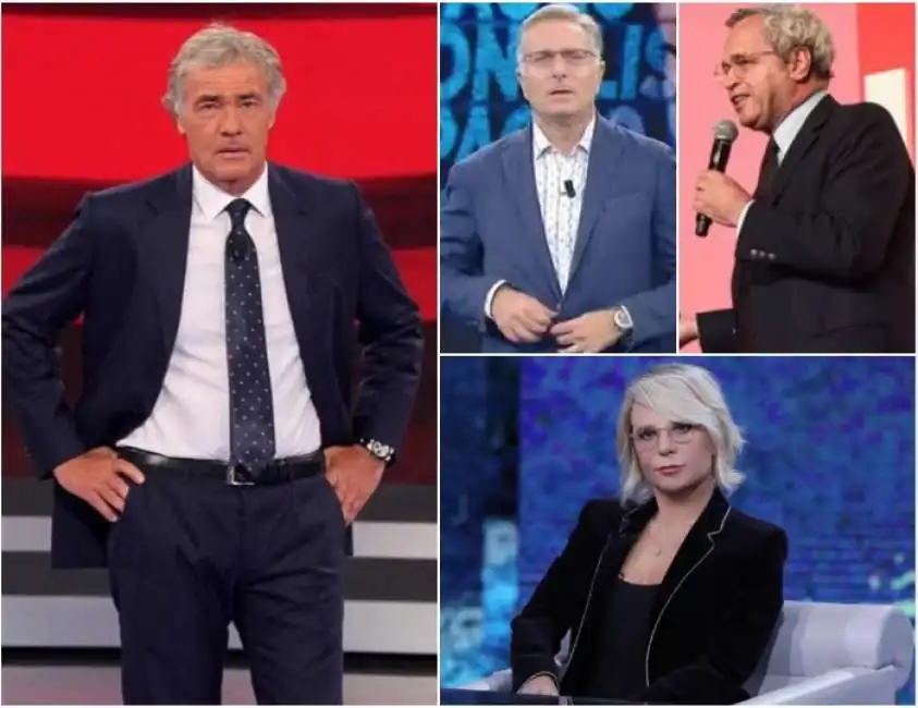 massimo giletti maria de filippi enrico mentana paolo bonolis