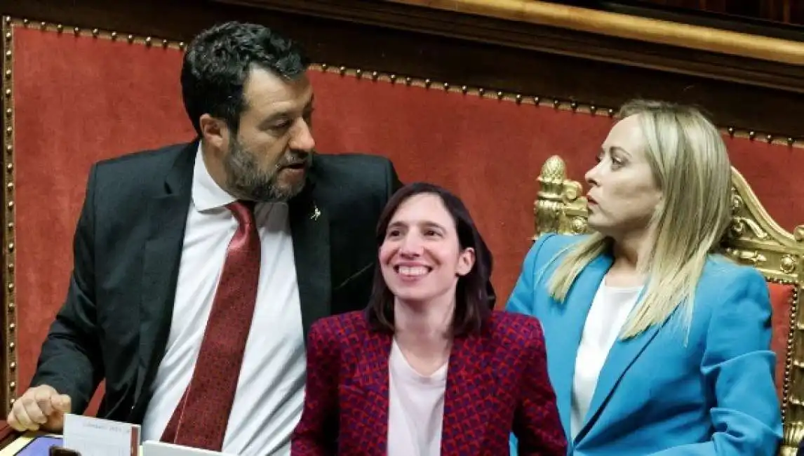 matteo salvini elly schlein giorgia meloni