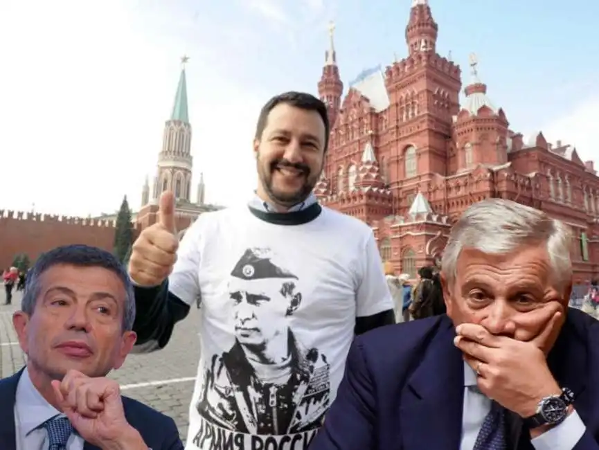 maurizio lupi antonio tajani matteo salvini putin 