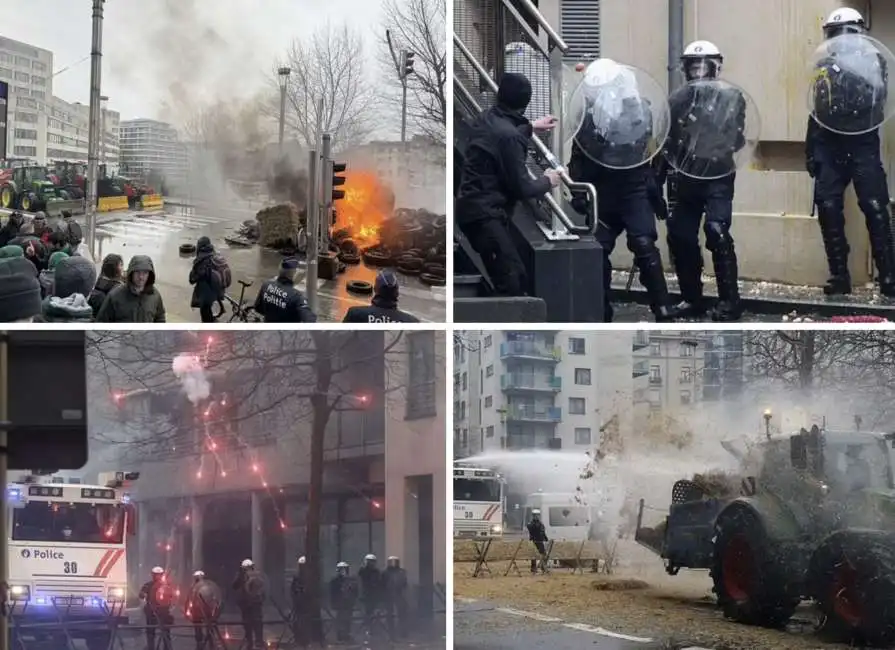 protesta degli agricoltori a bruxelles