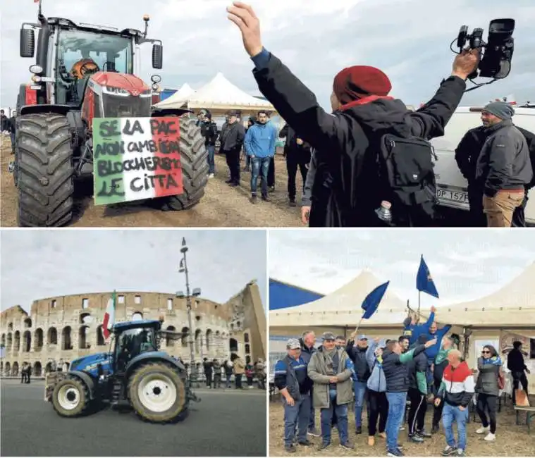 protesta trattori agricoltori