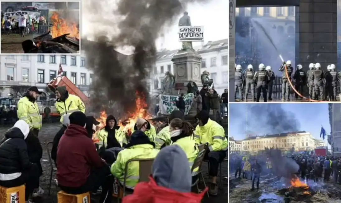 proteste degli agricoltori a bruxelles 