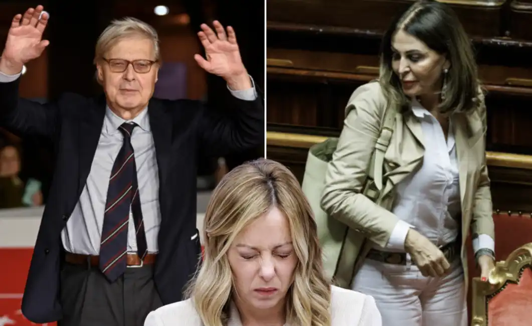 vittorio sgarbi giorgia meloni daniela santanche