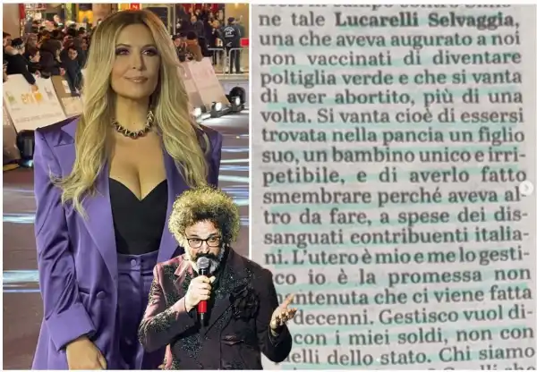 articolo de la verita contro selvaggia lucarelli simone cristicchi