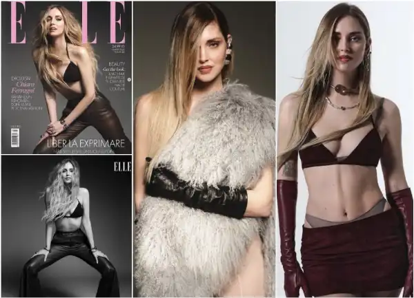 chiara ferragni sulla copertina di elle romania