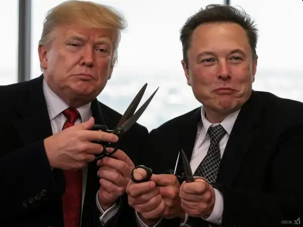 donald trump elon musk forbici