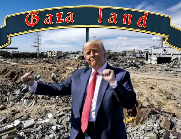 donald trump gaza land gazaland striscia di gaza 