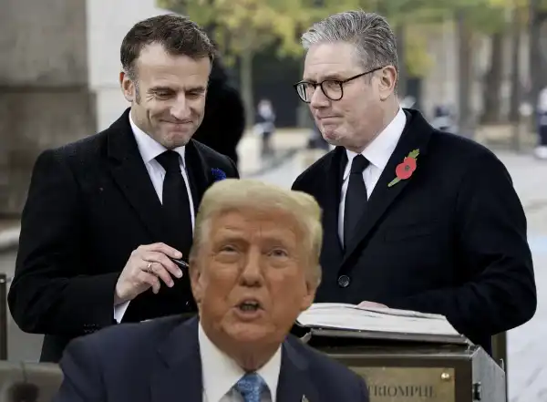 donald trump keir starmer emmanuel macron 