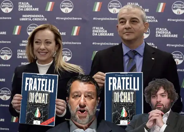 giorgia meloni giovanbattista fazzolari matteo giacomo salvini 