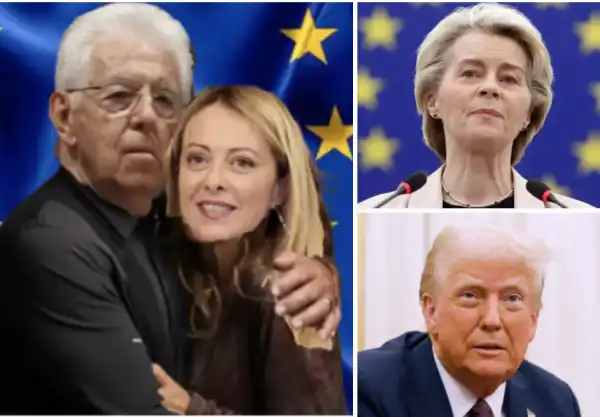 mario monti meloni trump von der leyen