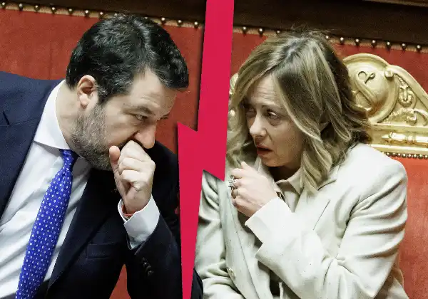 matteo salvini giorgia meloni scontro vs fulmine 