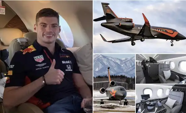 max verstappen jet privato falcon x8