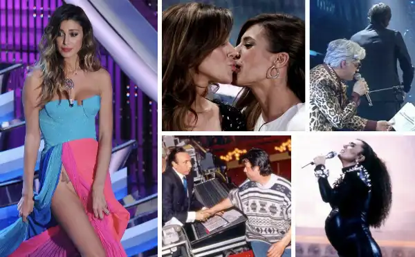 sanremo belen farfallina pippo baudo bugo morgan elisabetta canalis