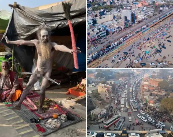 traffico in tilt al maha kumbh mela 