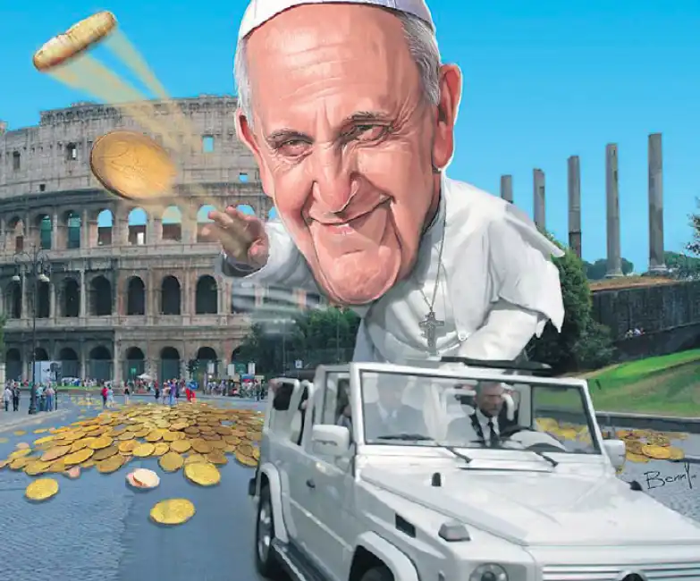 bergoglio papa giubileo roma soldi benny