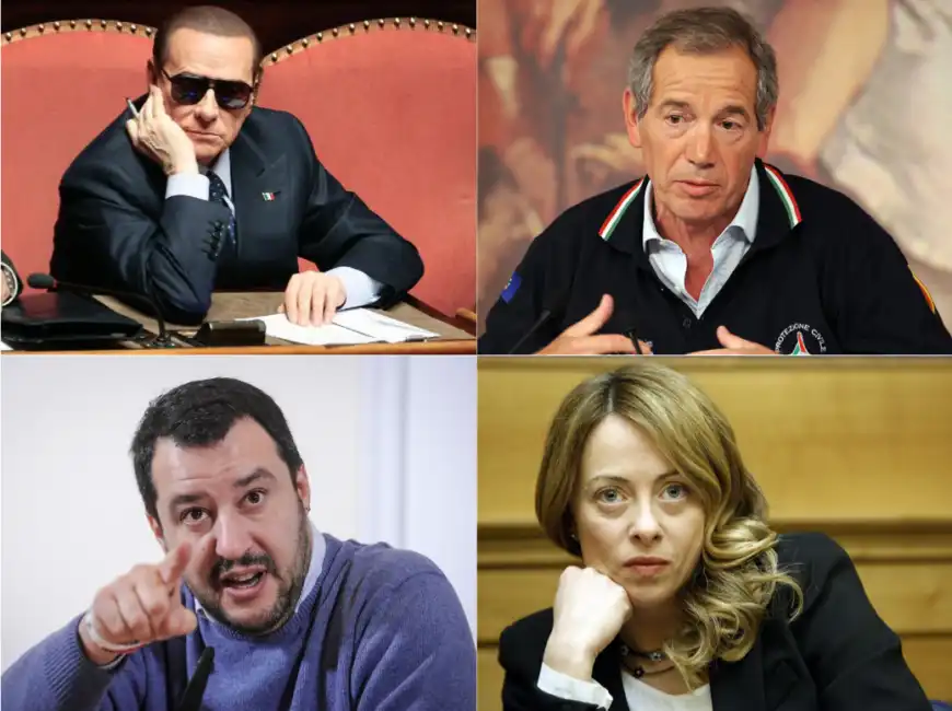 berlusconi meloni bertolaso salvini