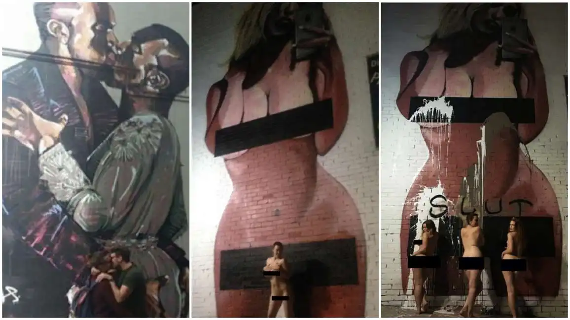 kim kardashian kanye west murales