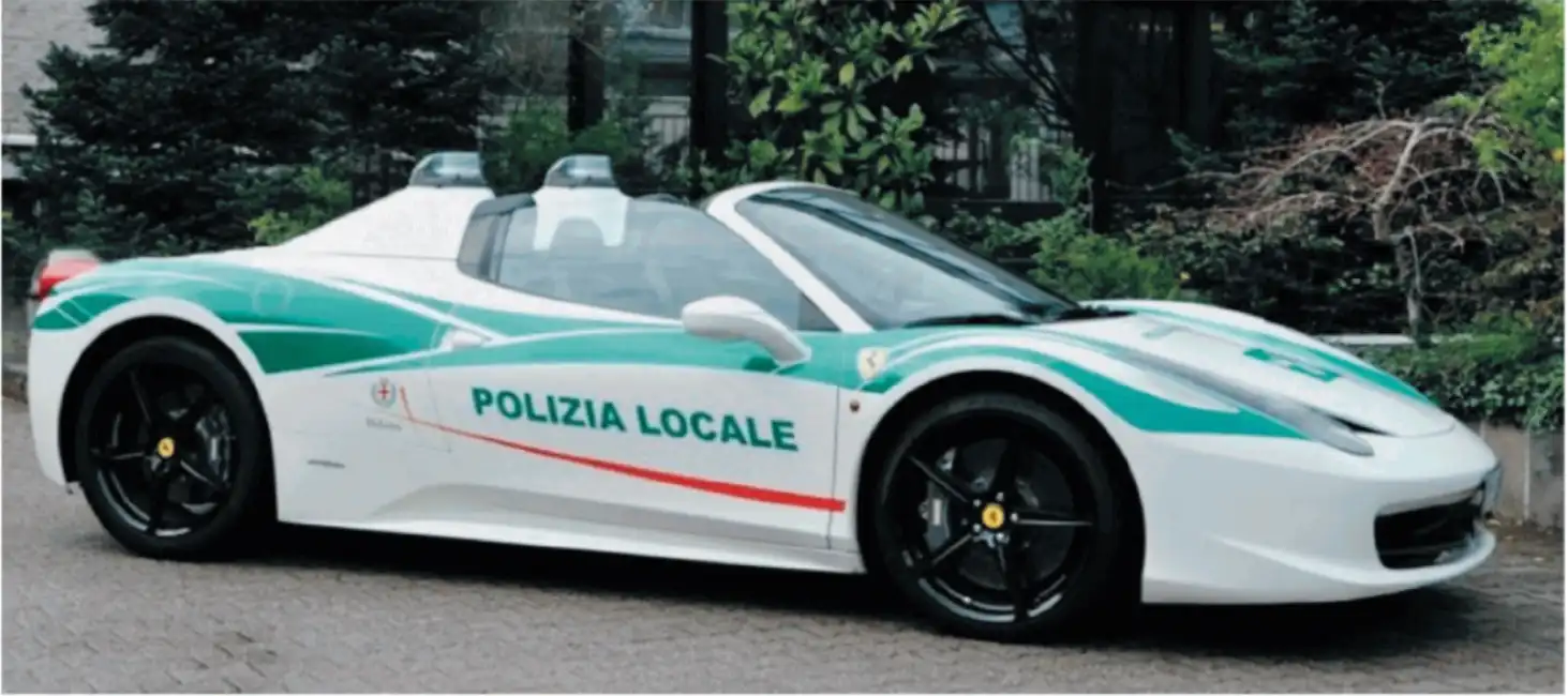 ferrari polizia locale milano