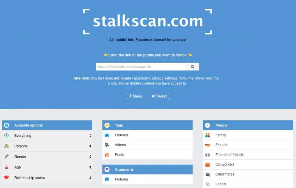 stalkscan facebook stalker