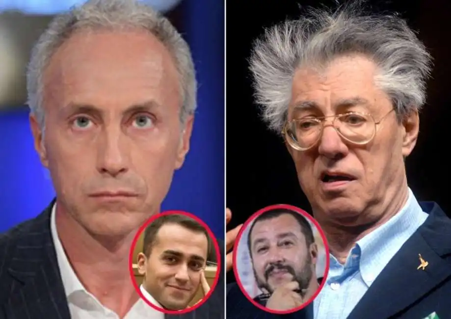 travaglio bossi di maio salvini