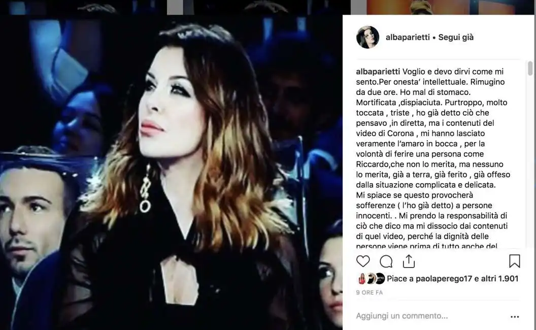 alba parietti su instagram