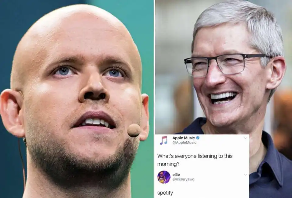 apple music spotify tim cook daniel ek