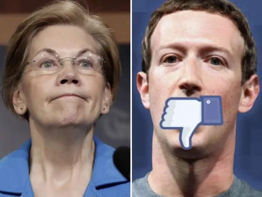 elizabeth warren mark zuckerberg