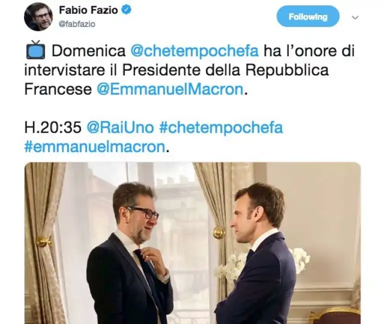 fabio fazio macron