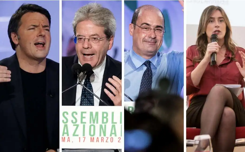 matteo renzi paolo gentiloni nicola zingaretti maria elena boschi