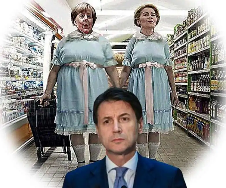 angela merkel ursula von der leyen giuseppe conte