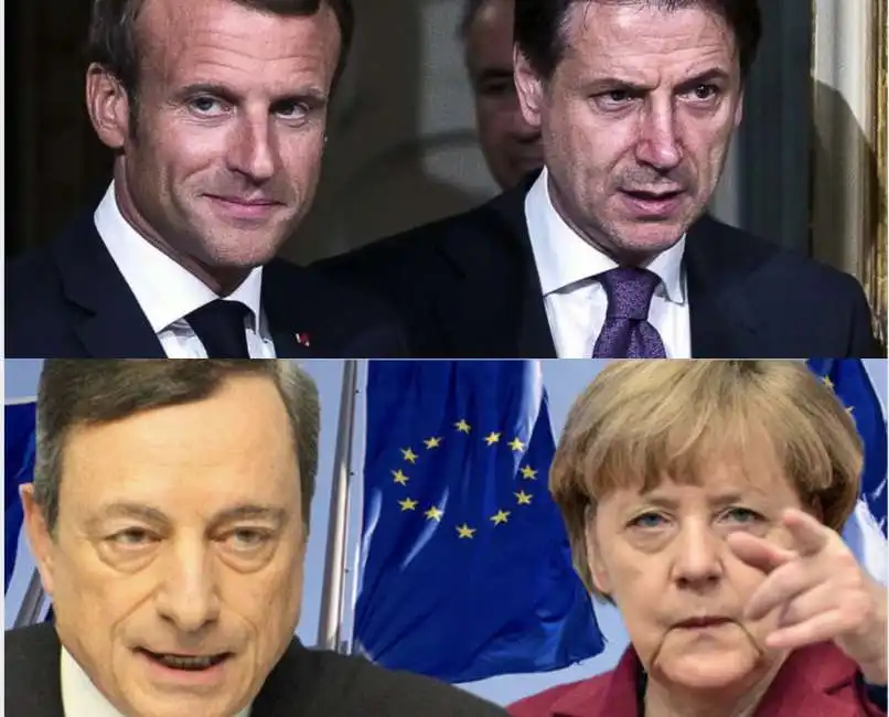 conte draghi merke macron