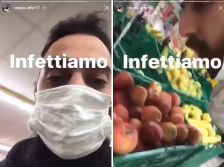 coronavirus caserta sputa frutta supermercato