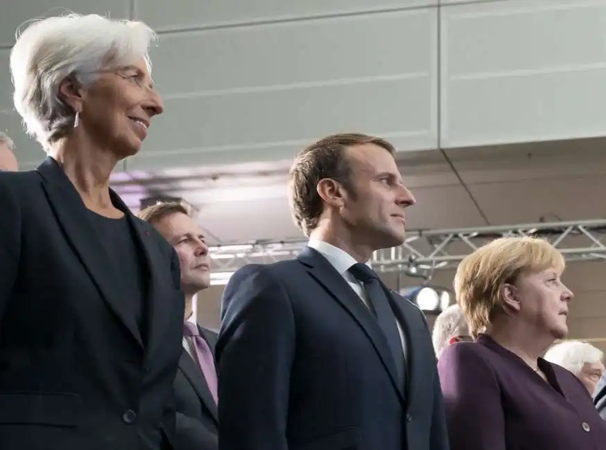 lagarde merkel macron