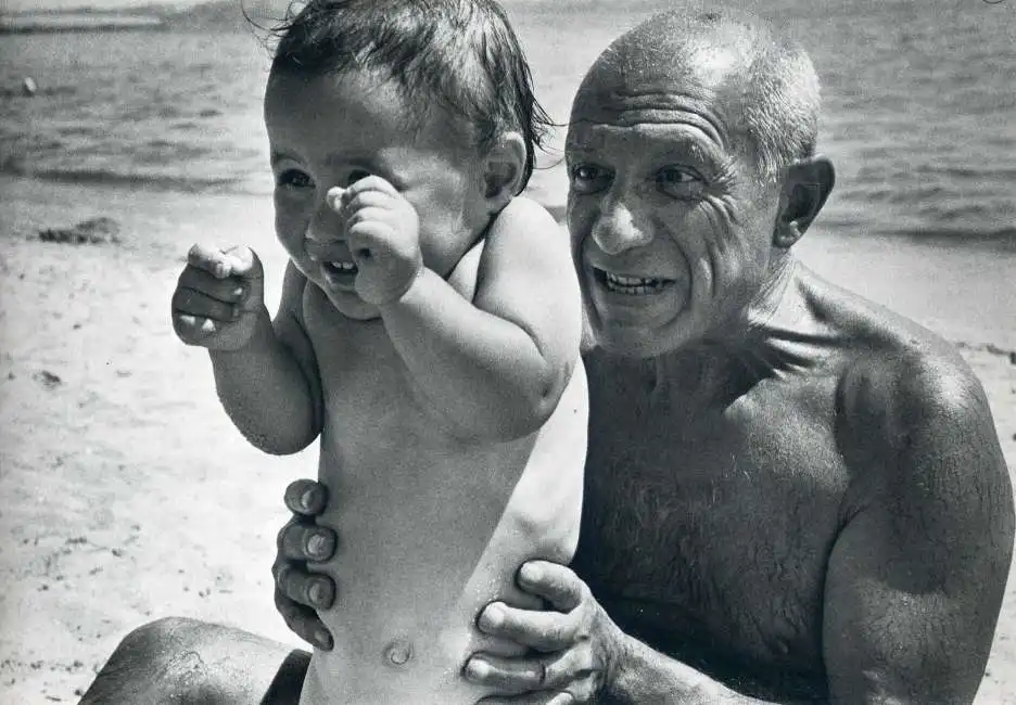 picasso con il figlio claude pablo