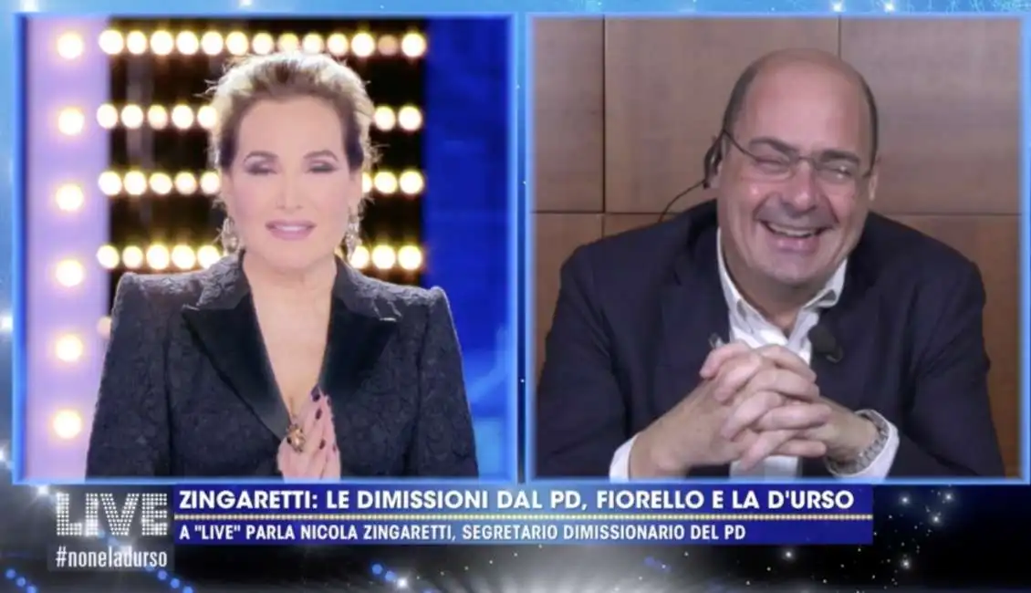 barbara durso d'urso nicola zingaretti