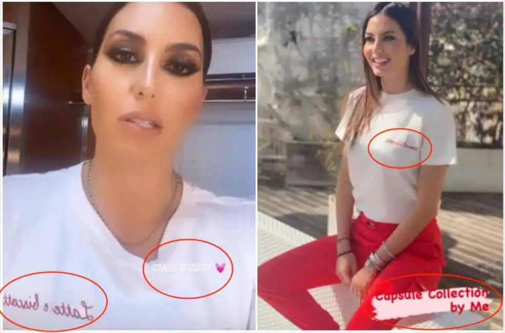 elisabetta gregoraci e la capsule di magliette