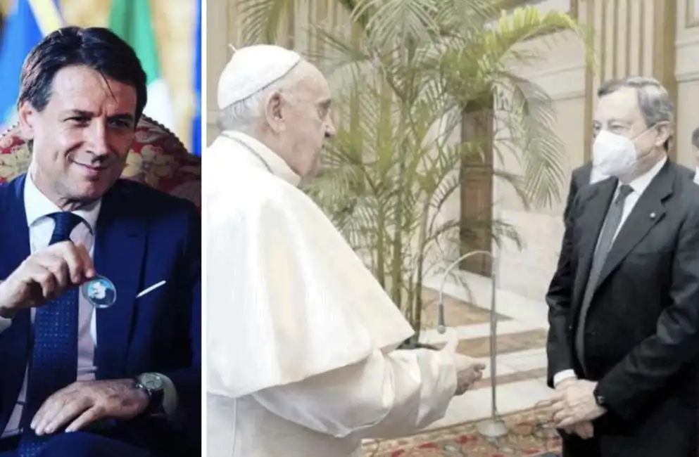 giuseppe conte draghi bergoglio papa francesco