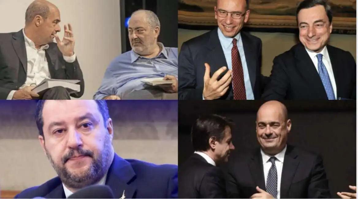 letta draghi salvini zinga conte