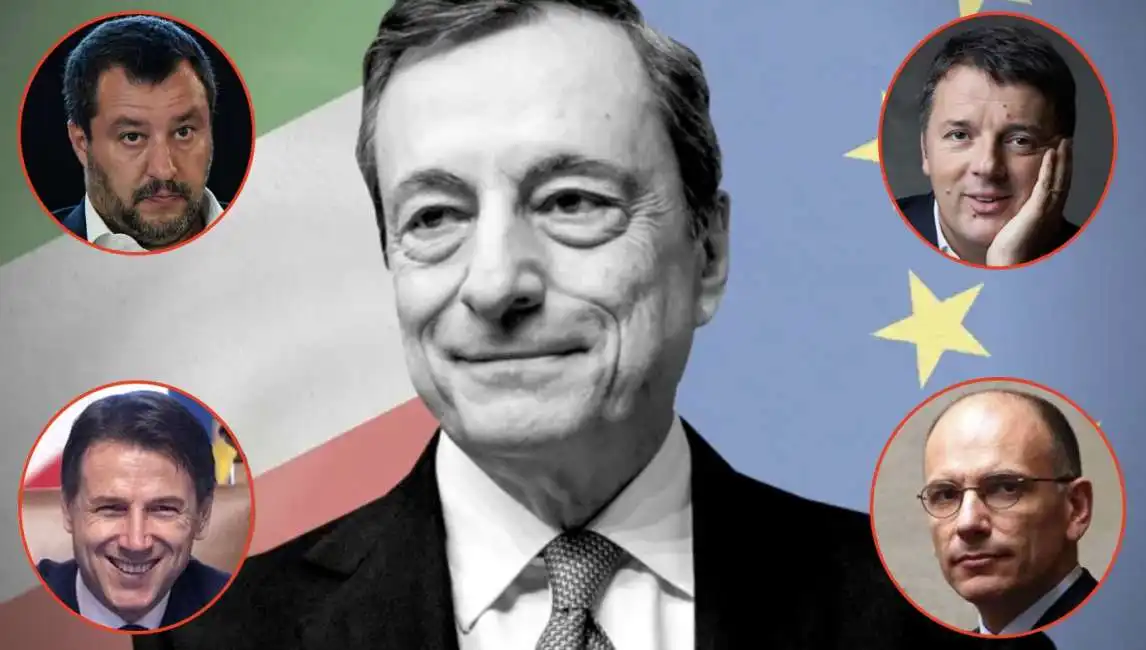 mario draghi enrico letta matteo renzi giuseppe conte salvini